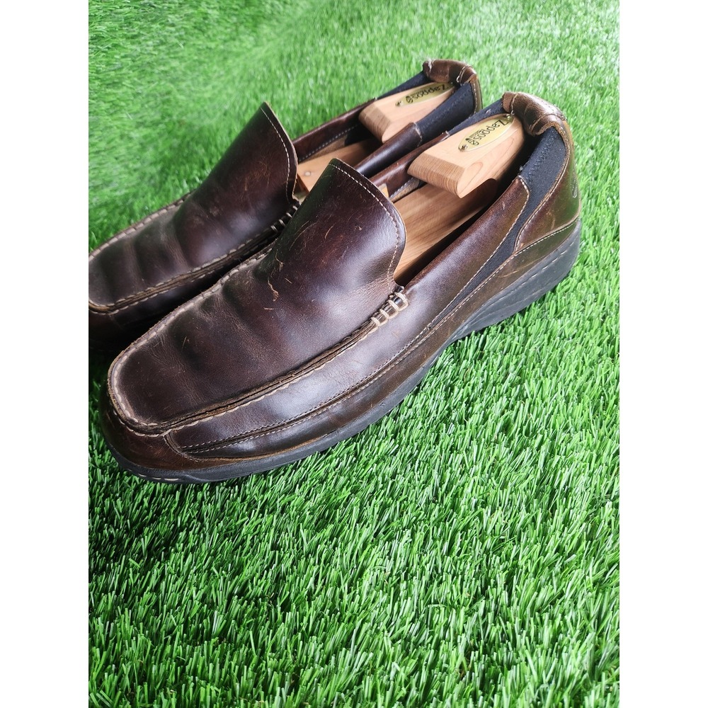 Timberland Shoes Mens Size 11.5 Brown‎ Leather Smart Casual Loafer Slip On 67501